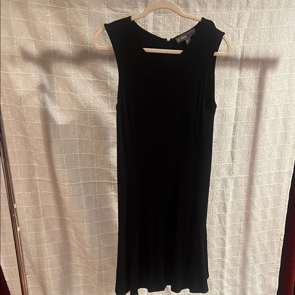 Donna Ricco Black Asymmetrical Sheath Dress